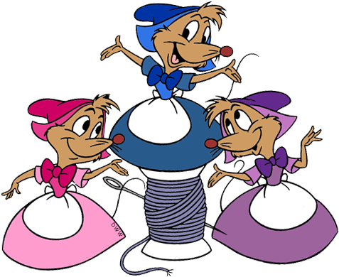 Mice Clipart Cinderella Mice - Cinderella Mice Clip Art (500x417)