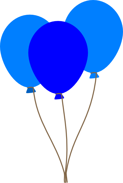 Heart Balloon Clip Art Image - Blue Balloons Clip Art (402x596)