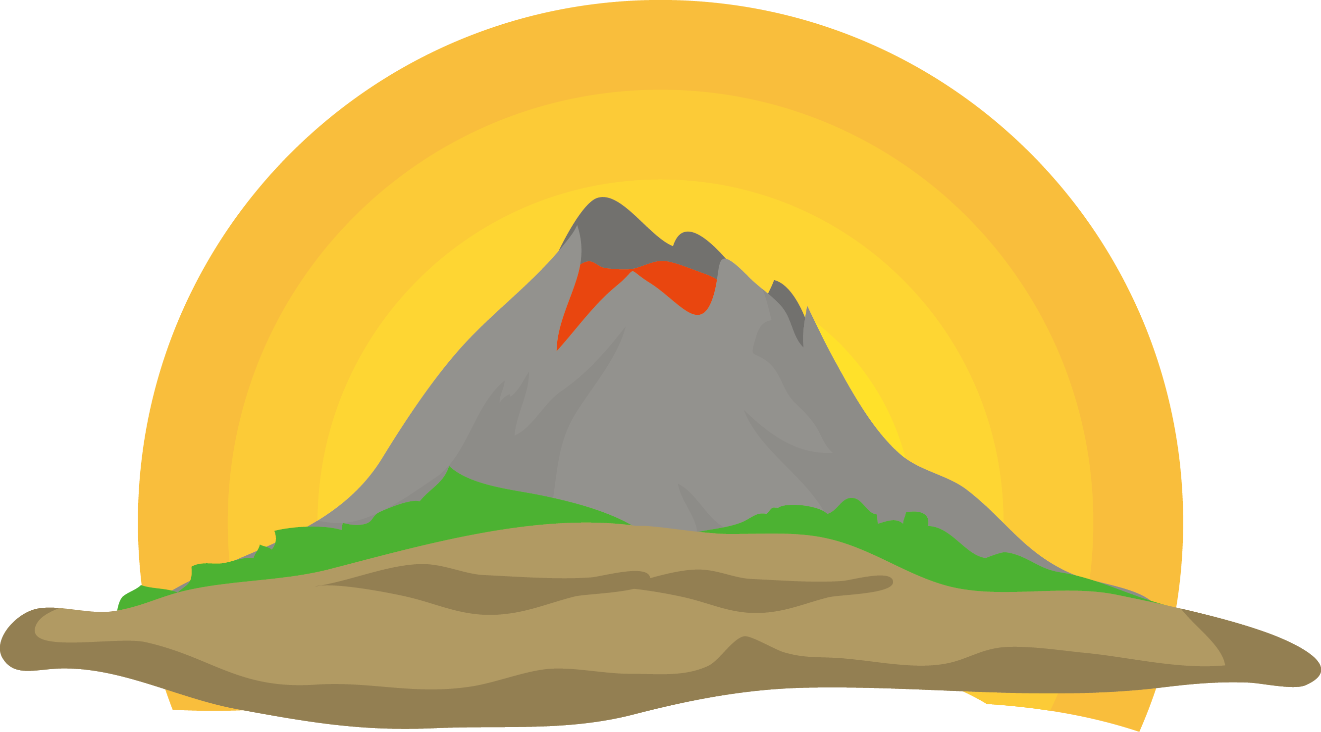 Clipart Startling Volcano Clip Art Euclidean Vector - Clip Art (2667x1479)