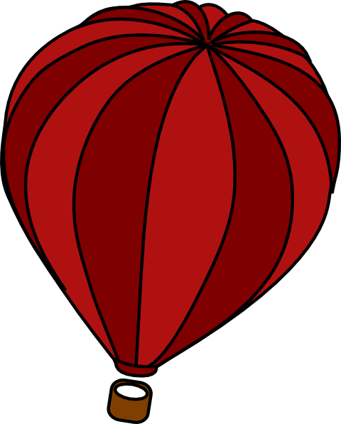 Hot Air Balloon Red Clip Art - Ghost Buster (480x597)