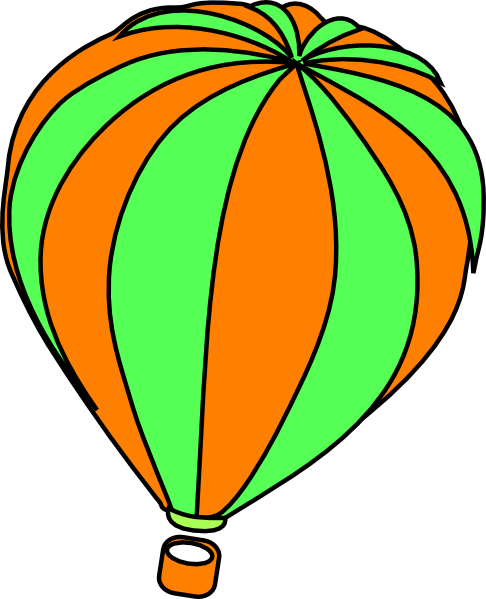 Hot Air Balloon Grey Clip Art At Clker - Hot Air Balloonclip Arts (486x599)