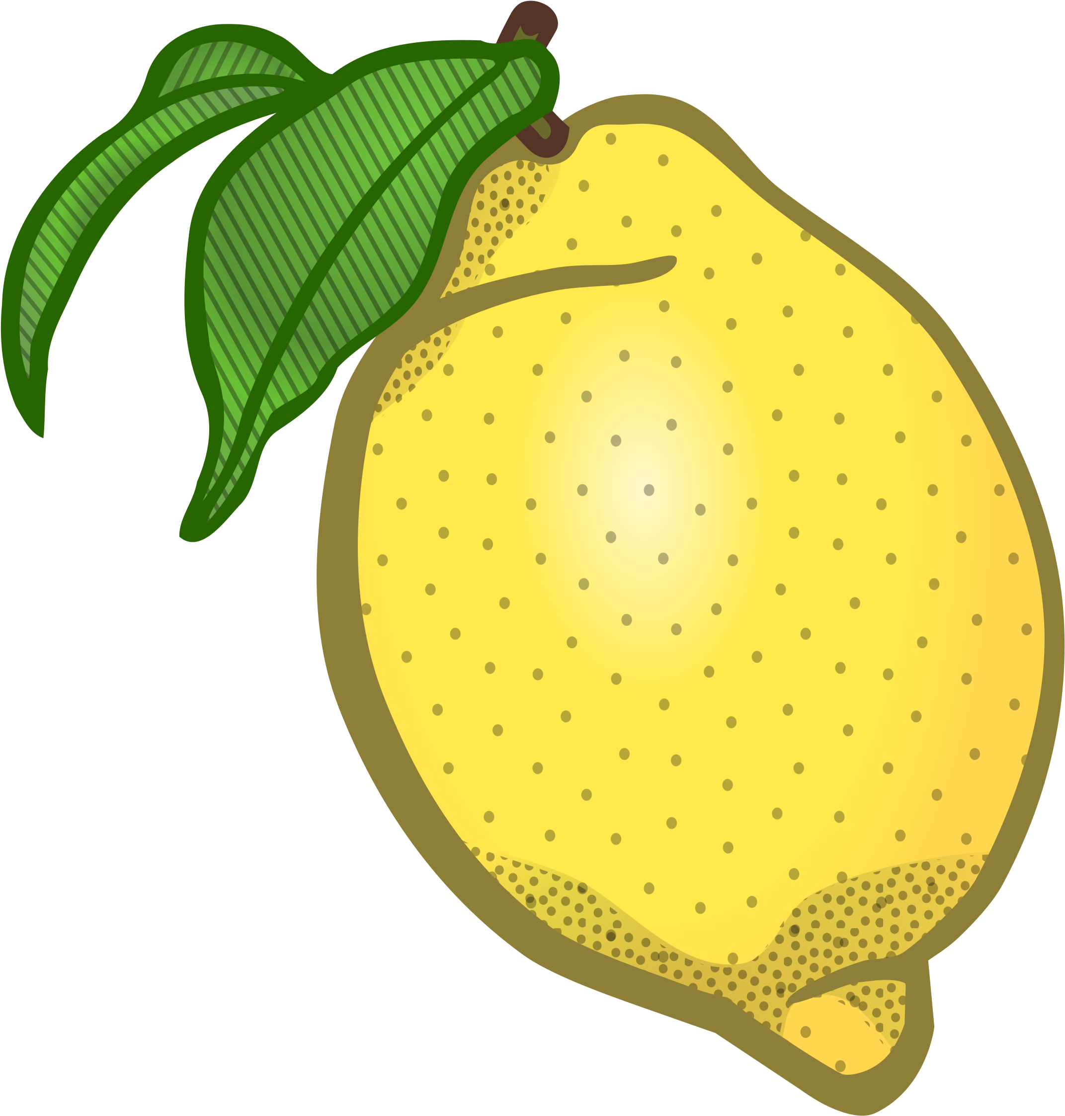 Lemon - Coloured - Foruts Png (2250x2400)