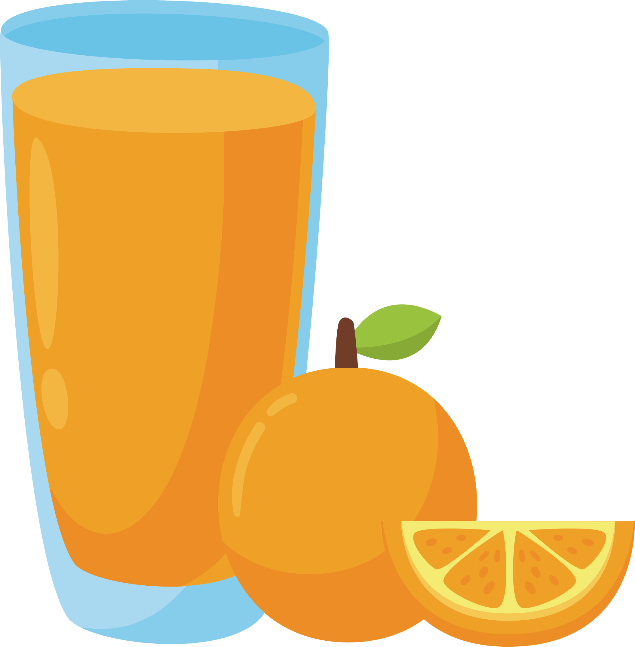 Clip Art Of Orange Juice In Carton, Clipart Of Orange - Clip Art Orange Juice (2112x2152)