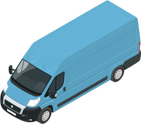 Blue Van Png Clip Art - Compact Van (500x439)