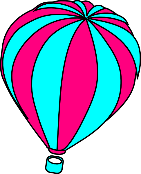 Hot Air Balloon Black And White Hot Air Balloon Clip - Hot Air Balloon Clip Art (486x599)