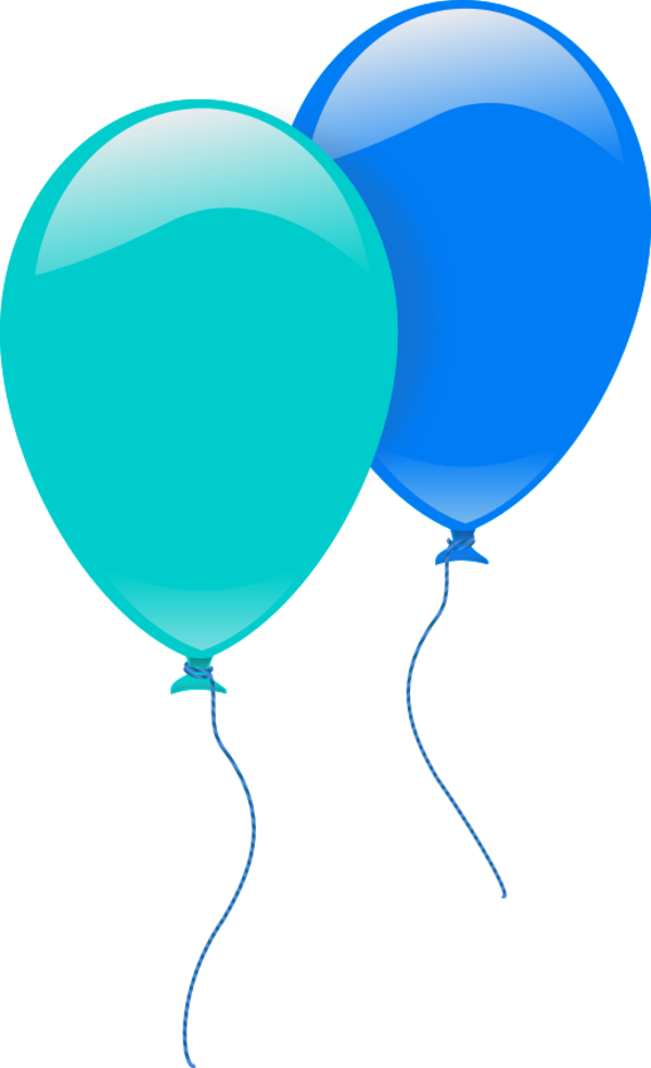 Blue Balloons Clipart Cliparts And Others Art Inspiration - Green And Blue Balloons Clipart (600x983)