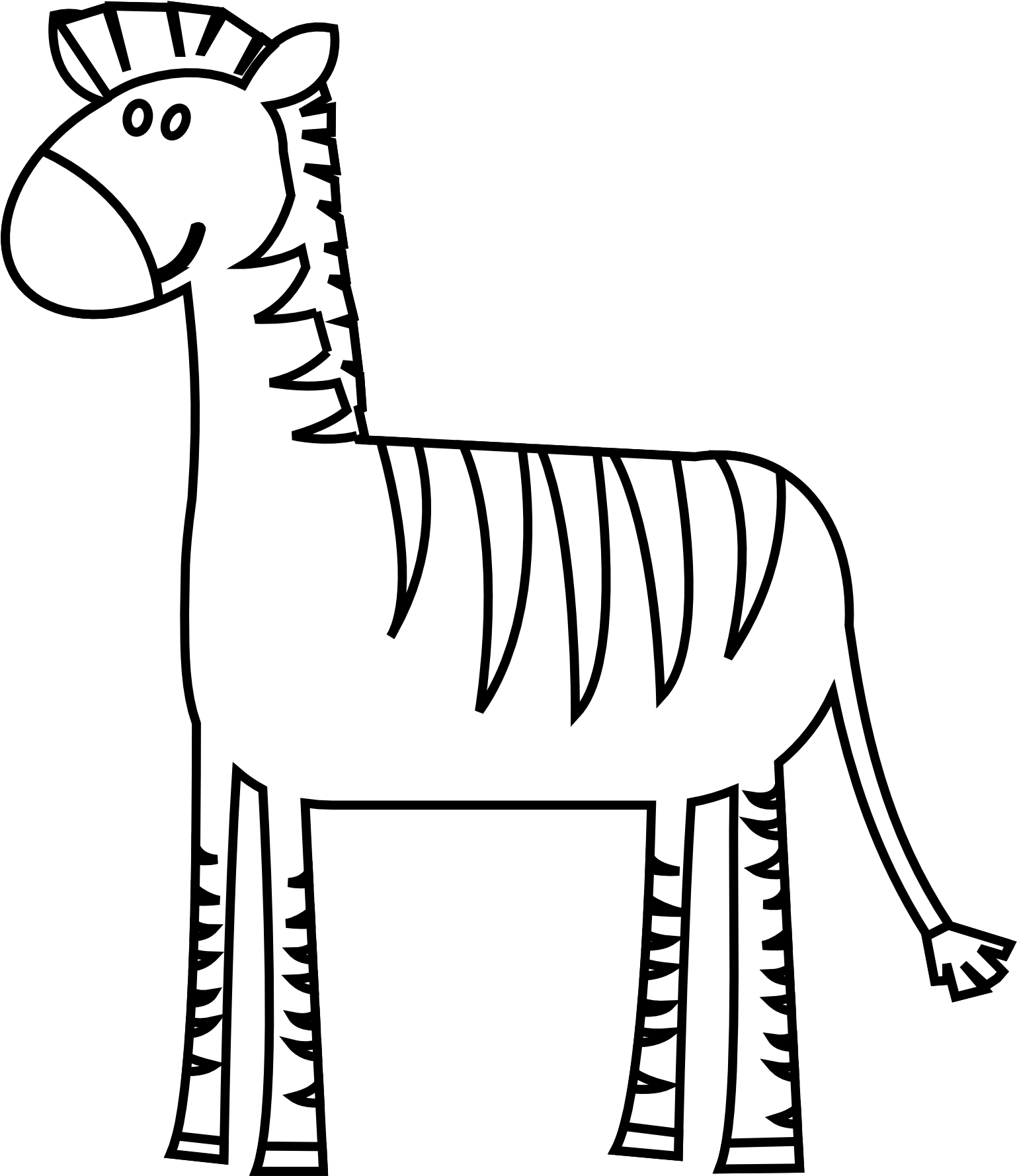 Zebra Clip Art - Zebra Black And White Clipart (1979x1979)
