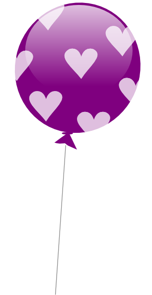 Purple Balloons Clipart - Clip Art (306x593)