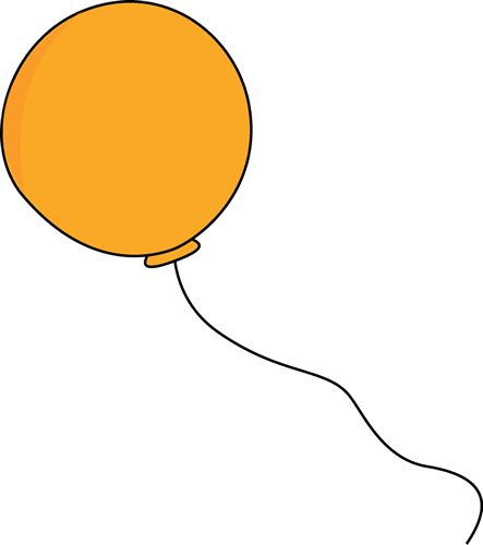 Orange Balloon - Orange Balloon Clipart (443x500)