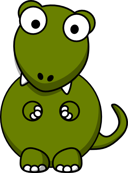 Big Eye Dinosaur Clip Art At Clker - Tea Rex Dinosaur Shower Curtain (444x600)