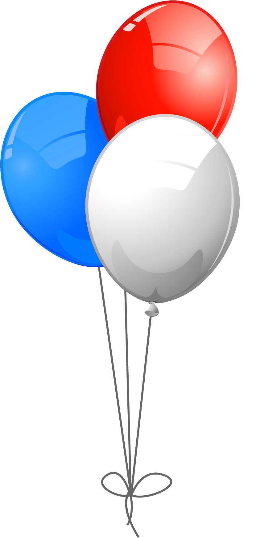 Usa Colors Balloons Png Clipart - Red White Blue Balloons (947x1842)