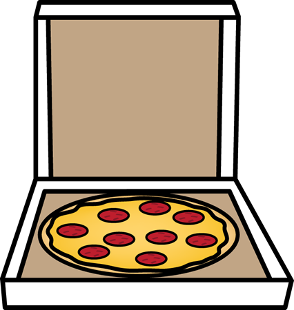 Pizza In A Box - Open Pizza Box Clipart (426x450)