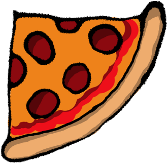 Pizza Hut Pepperoni Take-out Clip Art - Quarter Of A Pizza (500x500)