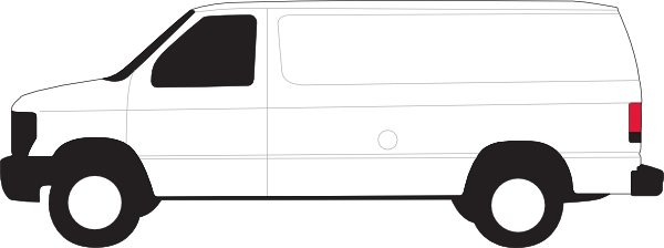 Blank Van Clip Art - Clip Art White Van (600x224)