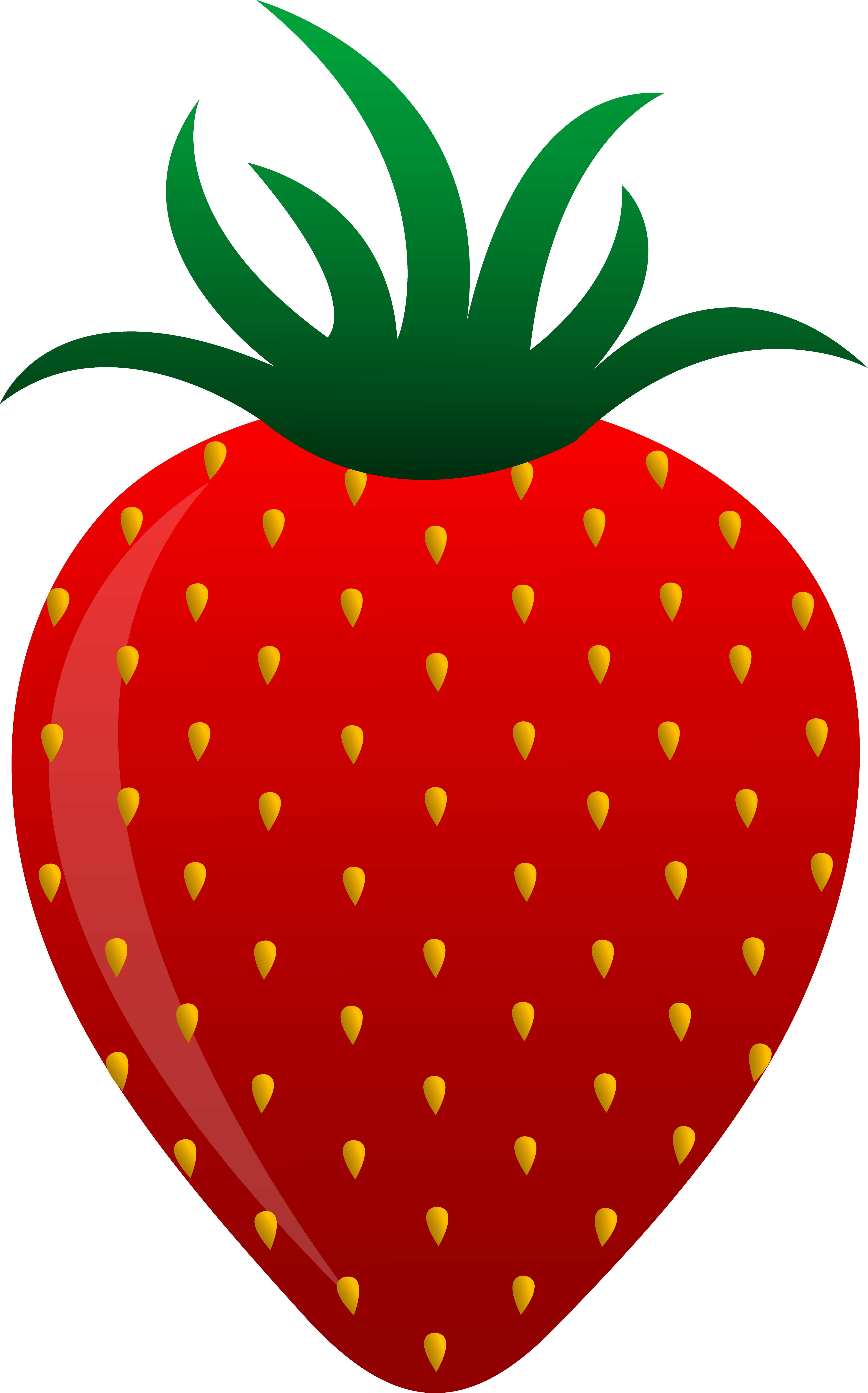 Strawberry Clipart Black And White - Red Fruits And Vegetables Clipart (4681x7510)