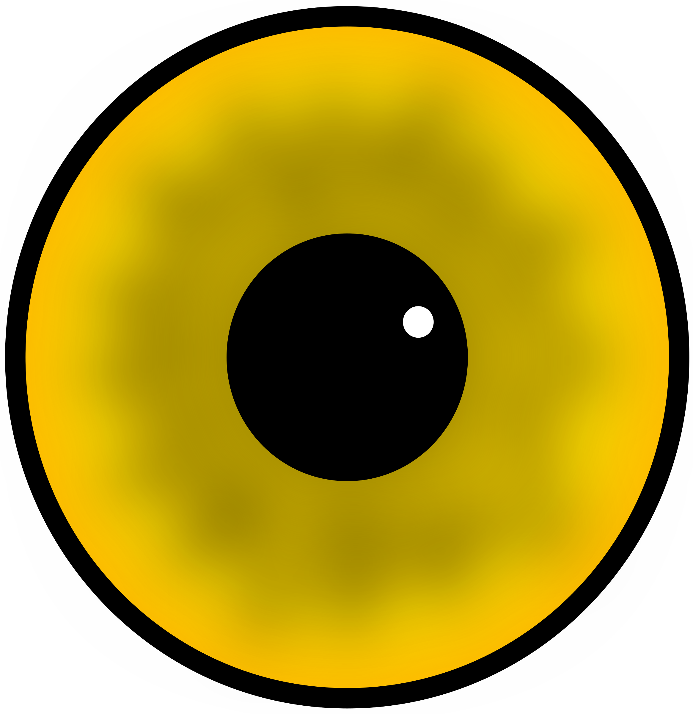 Big Cartoon Eyes Eyeball Clipart Eye Injury Pencil - Yellow Eye Png (2331x2400)