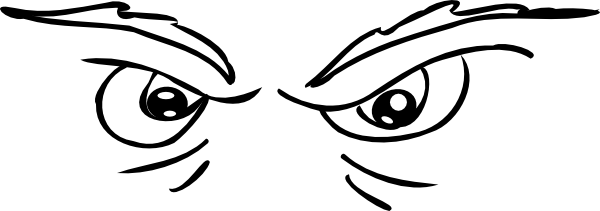 Scary Eyes Clip Art At Clker - Scary Eyes Clipart (600x211)
