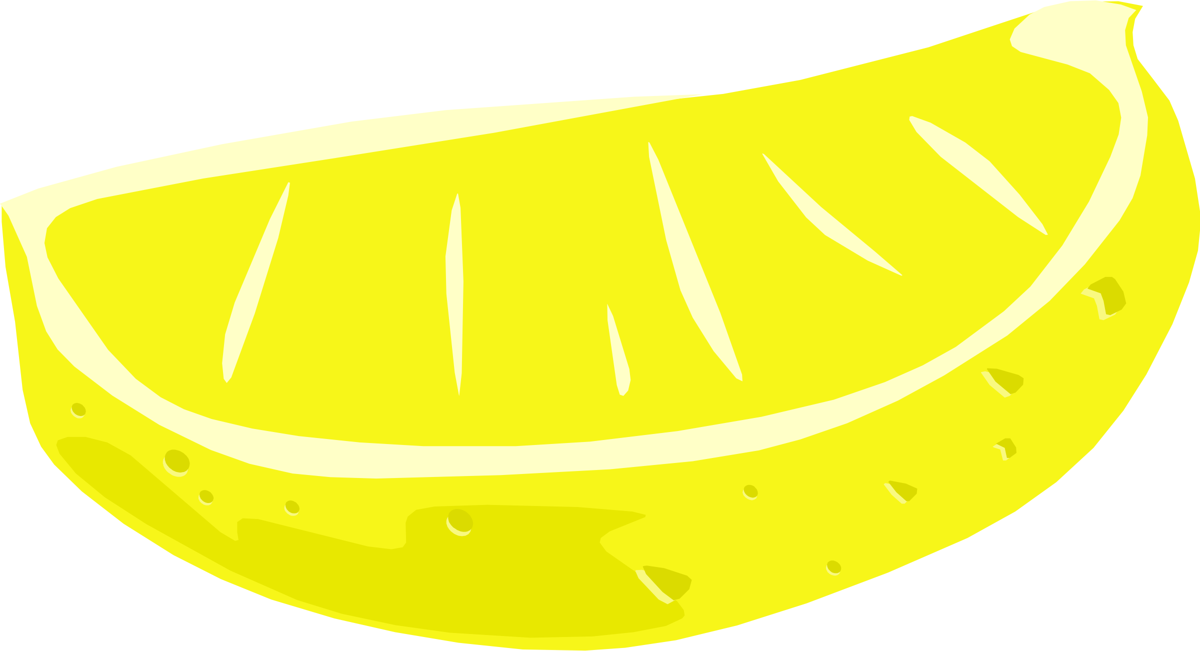 Lemon Slice Clipart Lemon Wedge Clip Art - Lemon Free To Use (2400x1302)