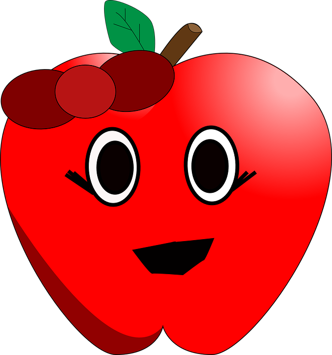 Apples Clip Art - Apple Clipart With Eyes (673x720)