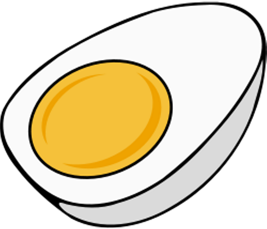 Yolk Clip Art - Hard Boiled Egg Clipart (934x800)