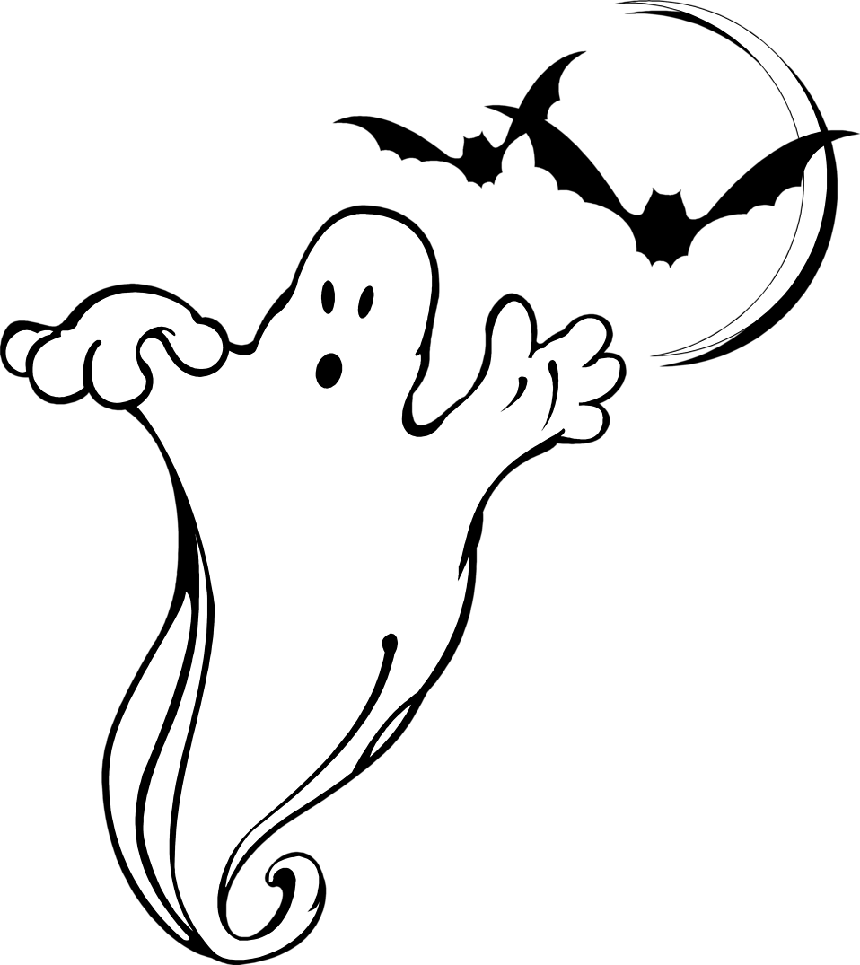 Ghost Free Stock Photo Illustration Of A Ghost And - Bats And Ghosts Clipart (958x1075)
