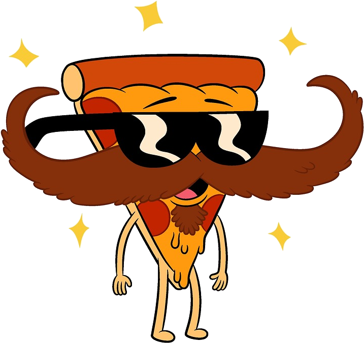 Pizza Steve Mustache - Pizza With A Mustache (736x698)