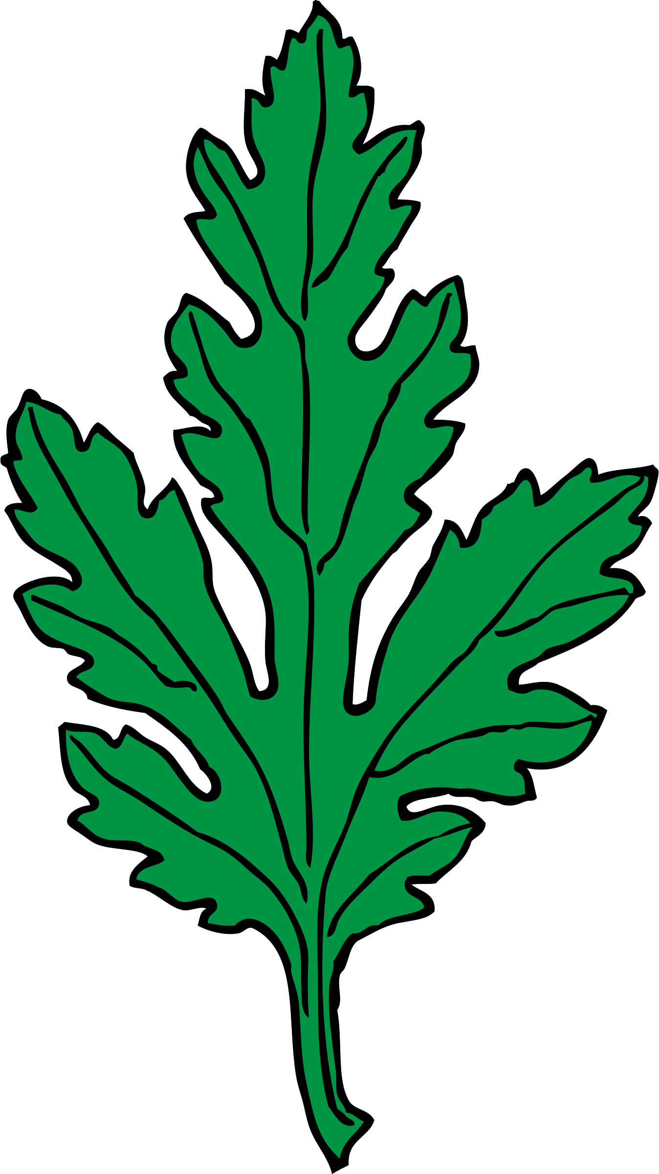 Big Image - Green Leaf Clip Art (1348x2400)