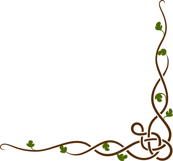Woodland Border Clip Art At Clker Com Vector Online - Vine Border Clipart (600x561)