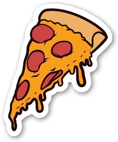 Stylish Inspiration Ideas Slice Of Pizza Clip Art Sticker - Pizza Stickers (505x600)
