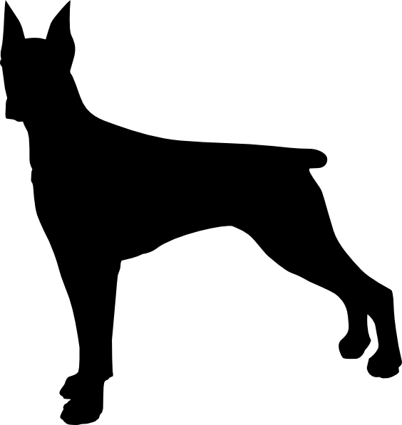 Doberman Dog Silhouette Clip Art - Doberman Silhouette (680x720)