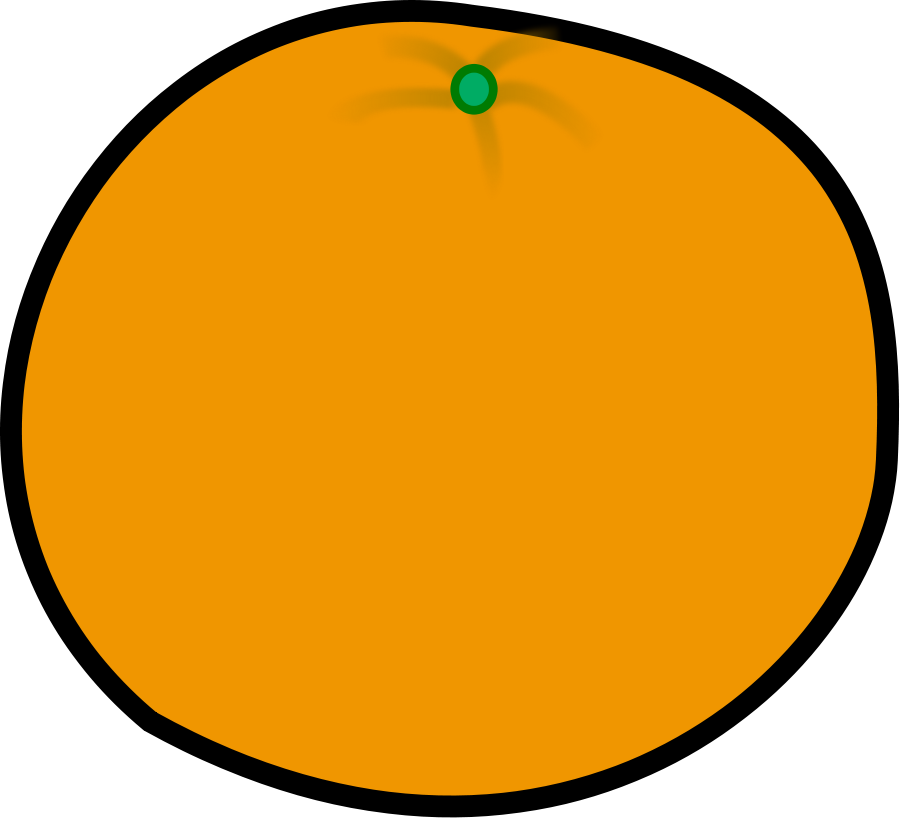 Orange Slice Clipart Black And White - Orange Clipart (900x819)