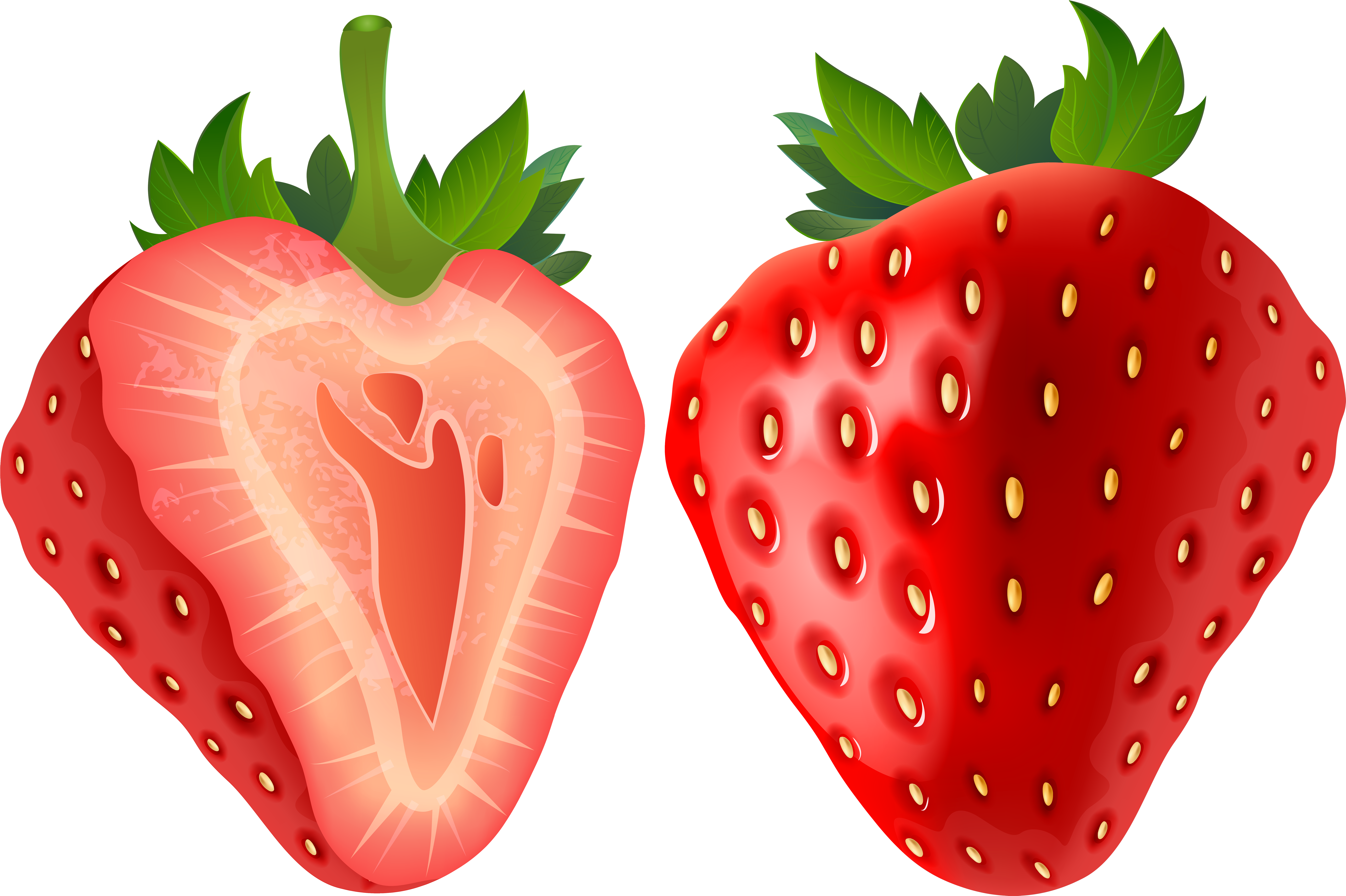 Strawberry Clipart Transparent - Strawberry Clipart Transparent Background (8000x5372)