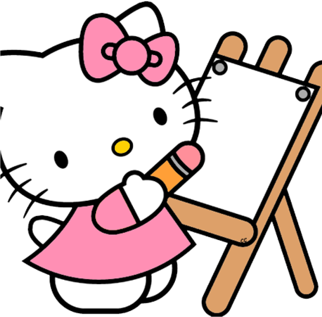 Kitty Clipart Hello Kitty Clip Art Cartoon Clip Art - Hello Kitty Coloring Pages (1024x1024)