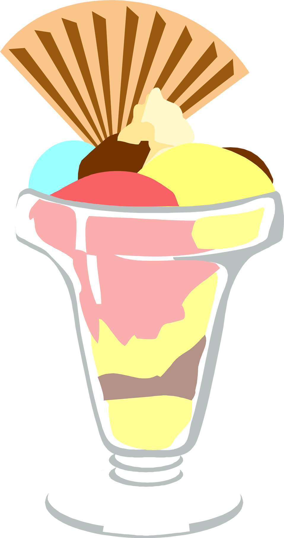 Free Clip Art Ice Cream Sundae Clipart - Ice Cream Sundae Clipart Transparent (958x1815)