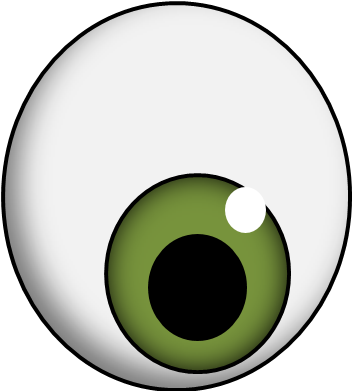 Surprising Idea Googly Eyes Clipart For Panda Free - Monster Eye Clipart (361x390)