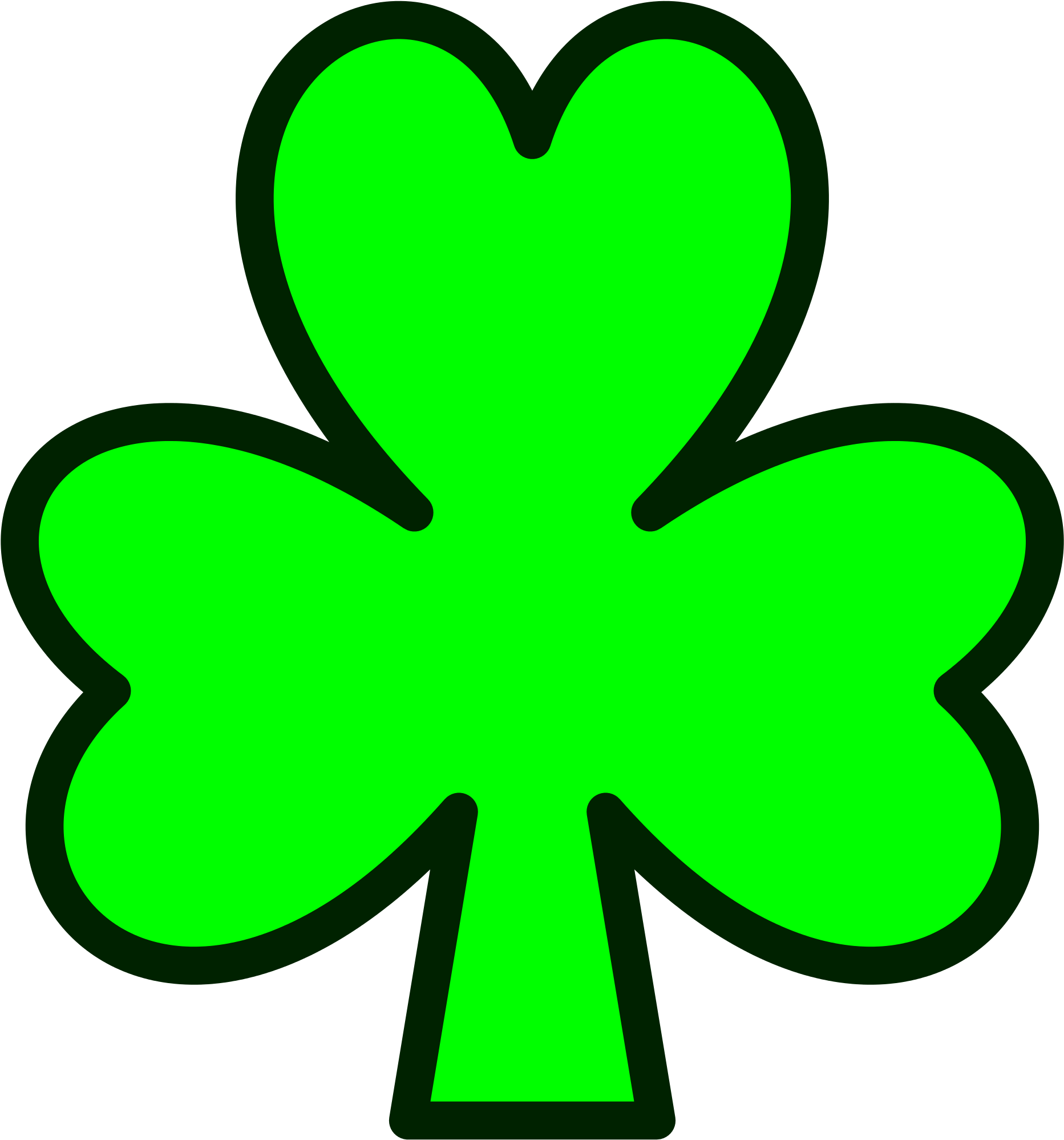 Fileshamrock - Svg - Show Me A Picture Of A Shamrock (2000x2133)
