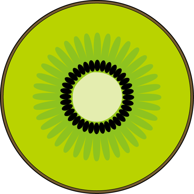 Kiwi Slice Clipart Png - Kiwi Slice Clipart (633x633)