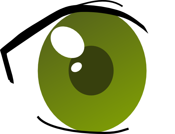 Green Eye Manga Searching Clip Art At Clker - Manga Clipart (600x460)