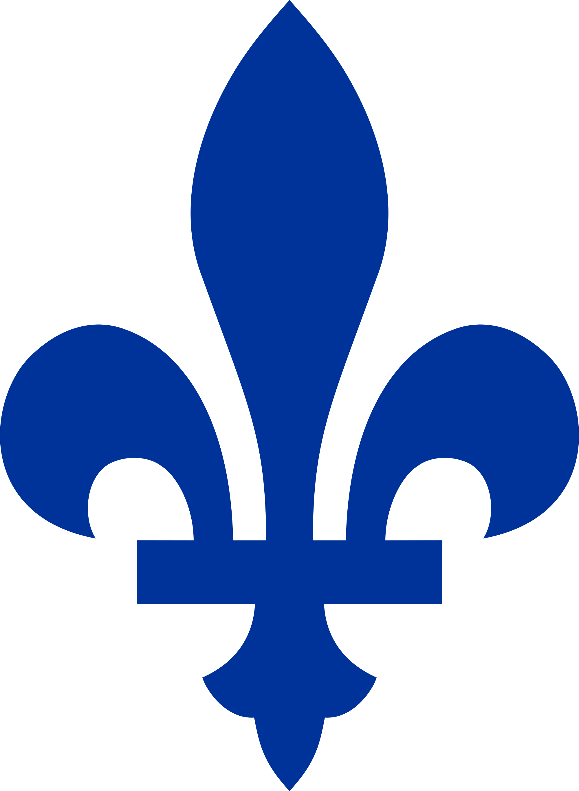 The French Canadian Version Of The Fleur De Lys - Quebec Fleur De Lis (2000x2731)