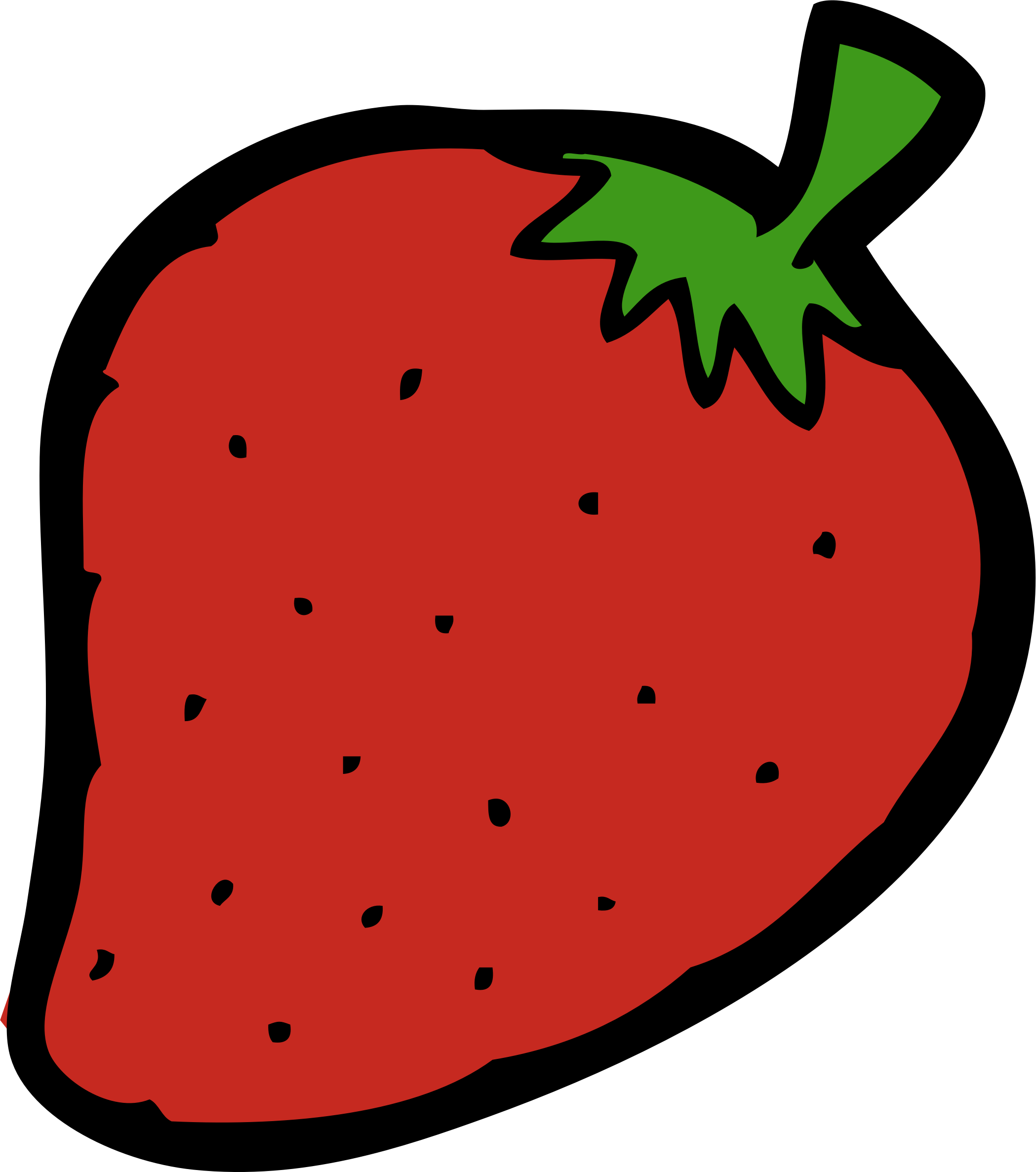 Clipart Strawberry - Melonheadz Clipart Strawberry - (2098x2373) Png Clipart  Download, image size:2098x2373