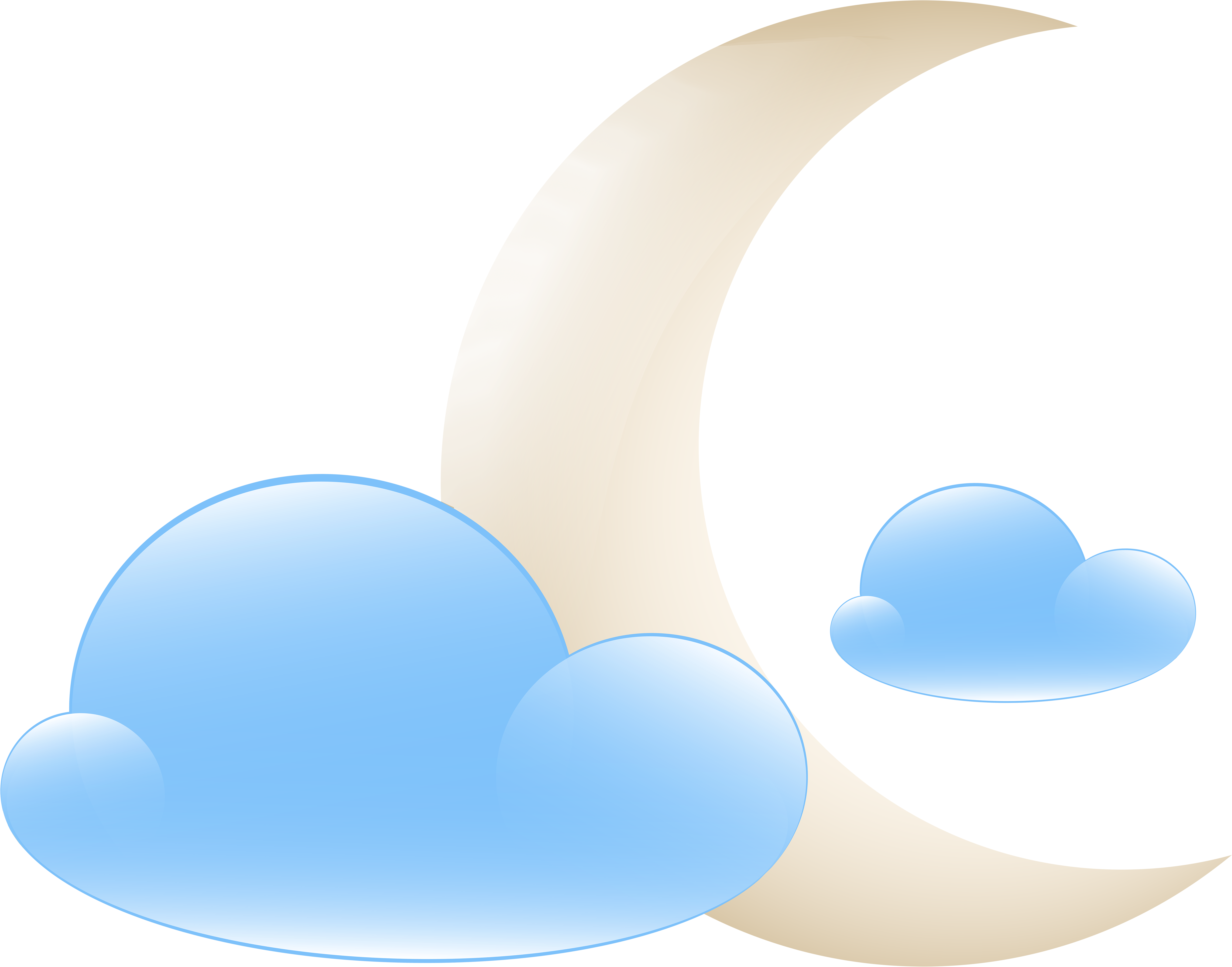 Moon With Clouds Weather Icon Png Clip Art - Moon With Clouds Weather Icon Png Clip Art (8000x6299)