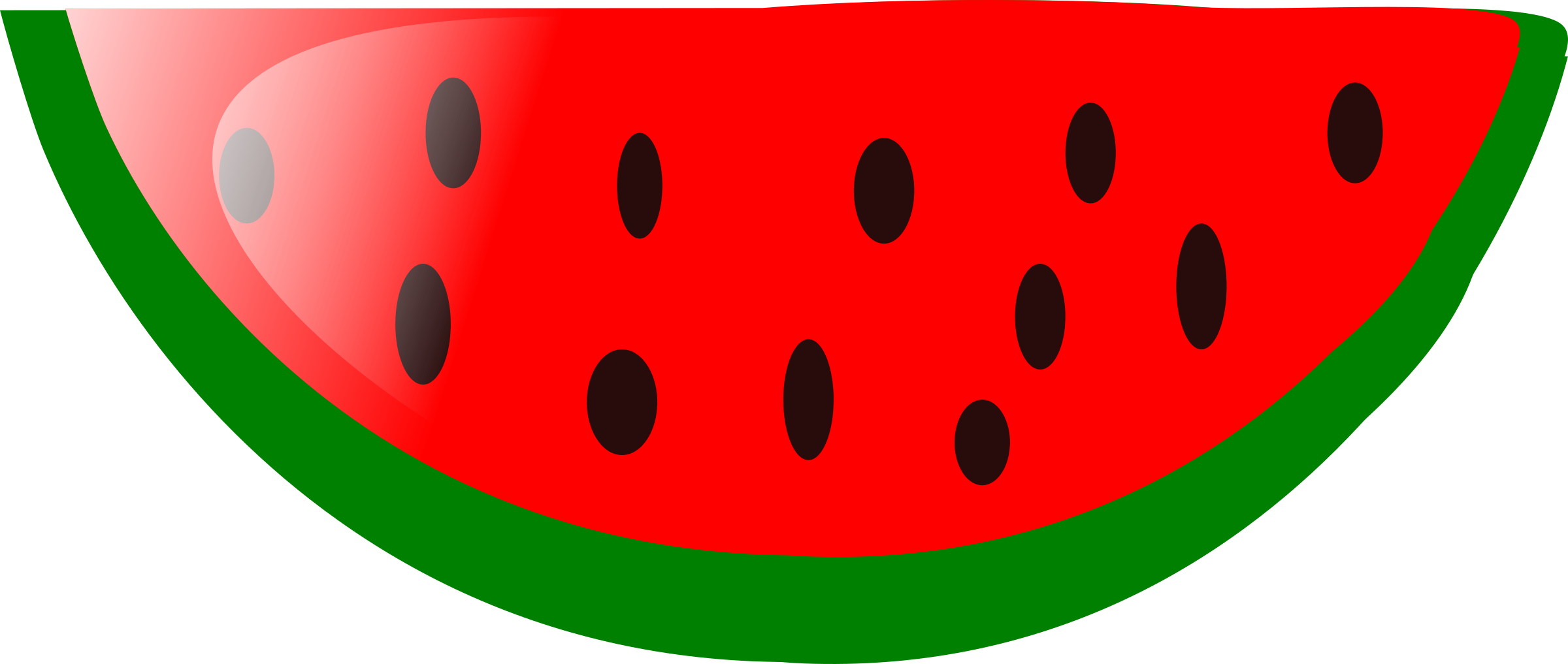 Watermelon Clip Art Border Clipart Panda Free Clipart - Cartoon Picture Of Watermelon (2400x1017)