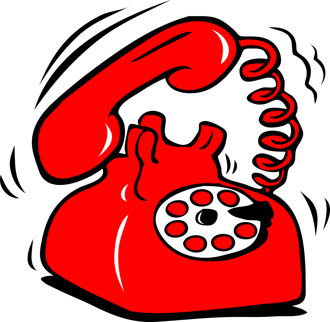 Ringing Phone Clipart (1280x1252)