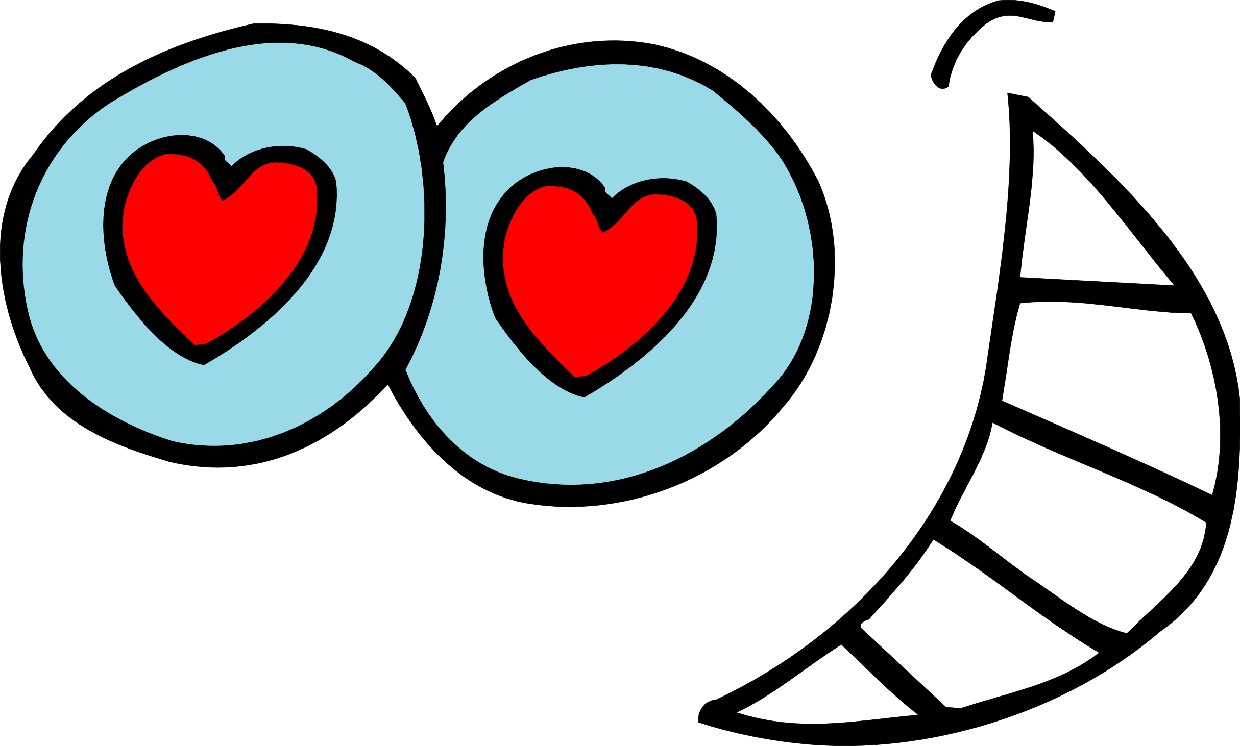 Googly Eyes Clip Art - Heart Eyes Clipart (2429x1462)