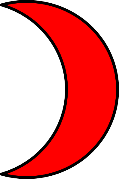 Moon Clip Art - Red Moon Clip Art (396x598)