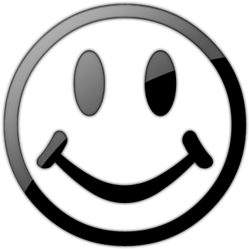Smiley Face Clip Art Black And White 018726 - Smiley Symbol Black And White (512x512)