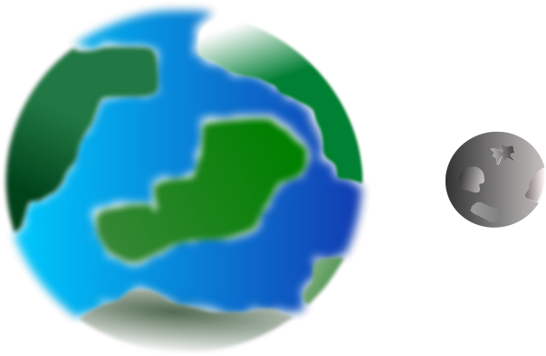 Planet And Moon Clip Art (800x566)