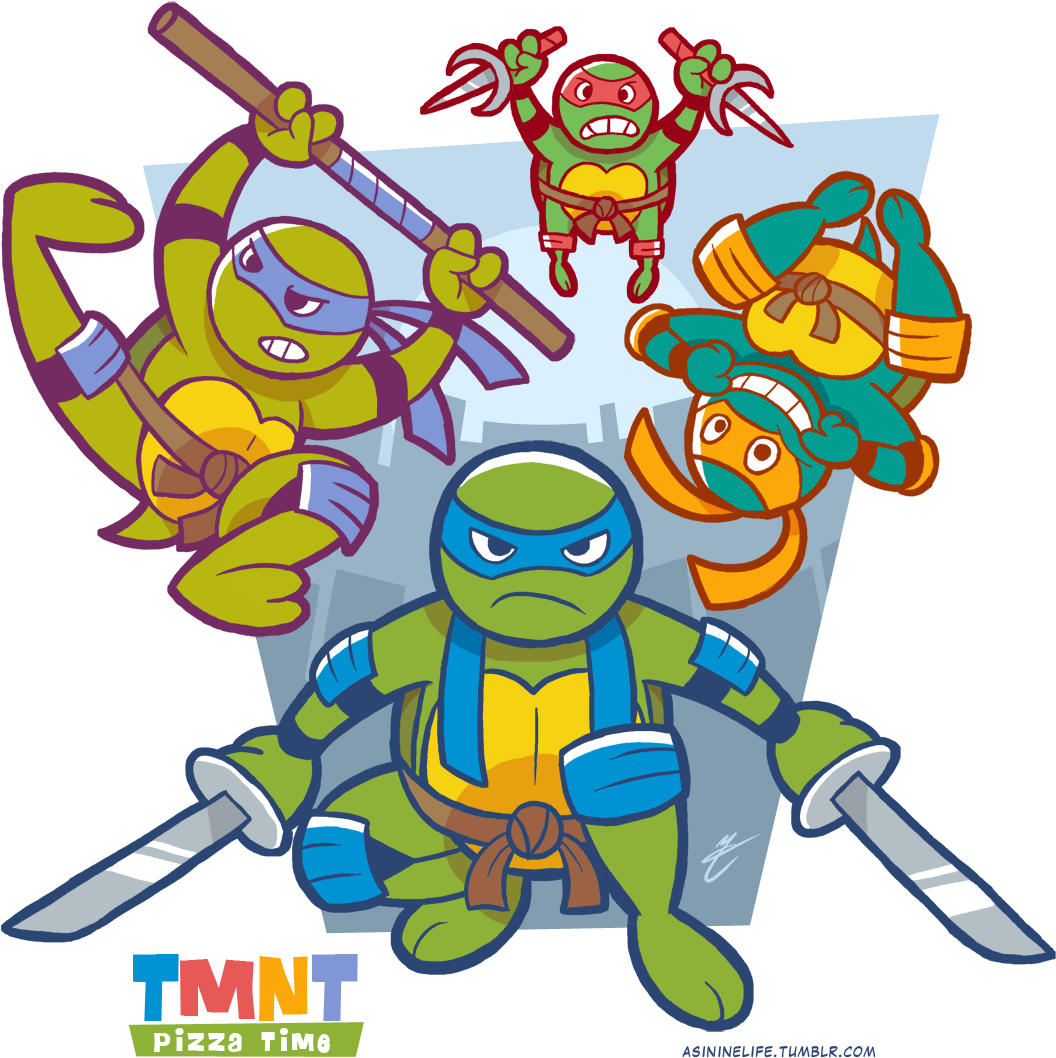 Pizza Party Ninja Turtles - Tmnt Pizza (1078x1072)
