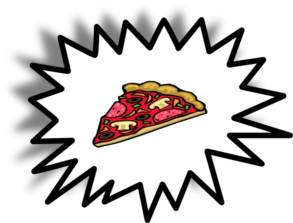 Pop Balloon Pum Clip Art - 3drose Llc 8 X 8 X 0.25 Inches I Love Pizza Mouse Pad (600x456)