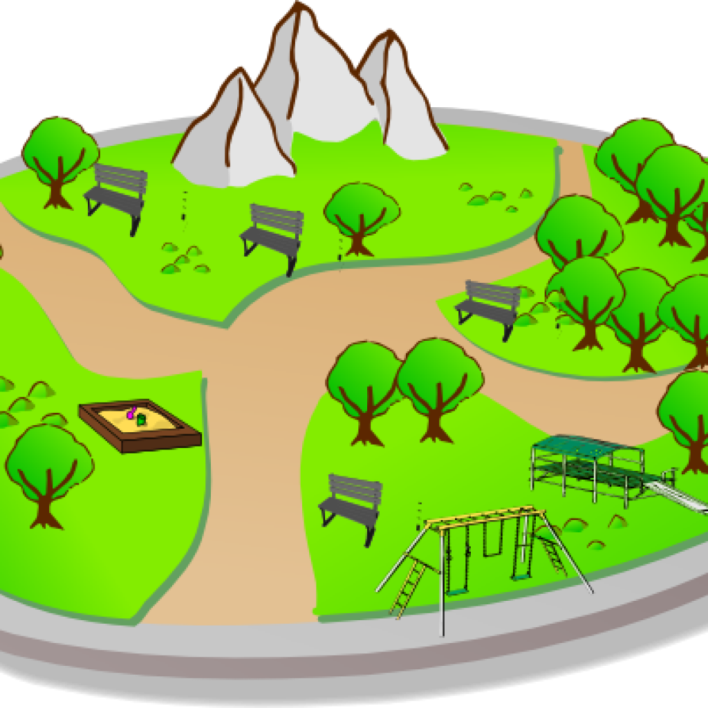 Park Clipart City Park Clip Art At Clker Vector Clip - Clip Art (1024x1024)